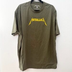 Metallica Men's Green "Spiderweb" Band Short Sleeve Tee Size 2XL
